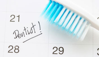 Reminder Dentist appointment tooth brush calendar
